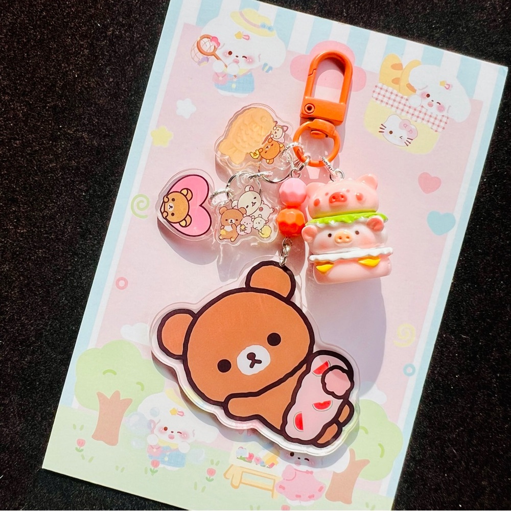 Rilakkuma double sided acrylic keychain bagcharm phonecharm